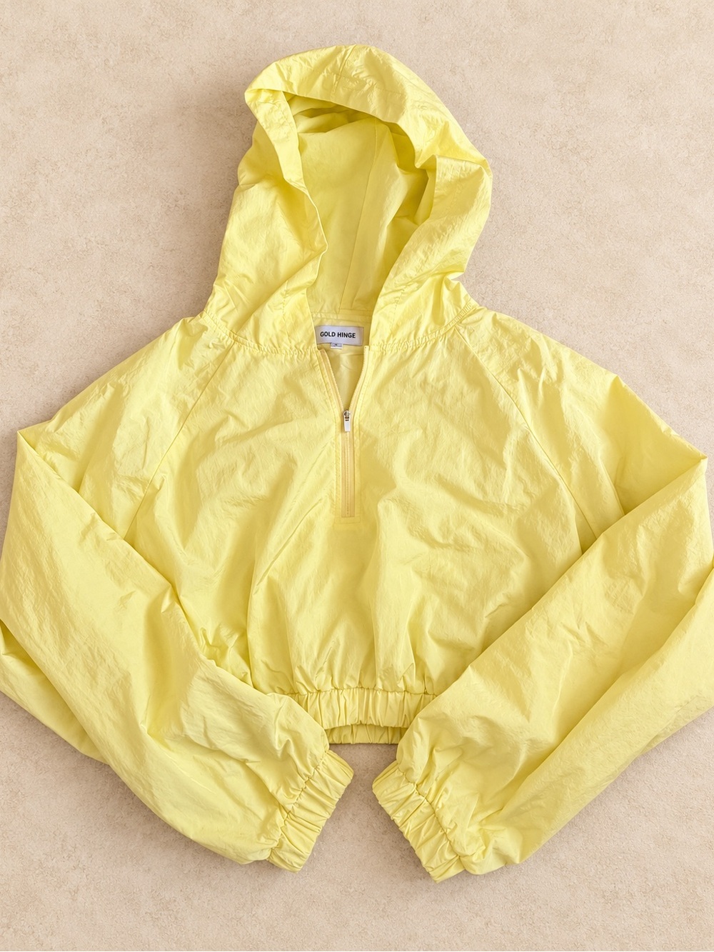 Gold Hinge Women's Yellow Hooded Rain Anorak